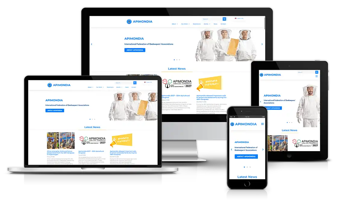 Apimondia Website Redesign Preview